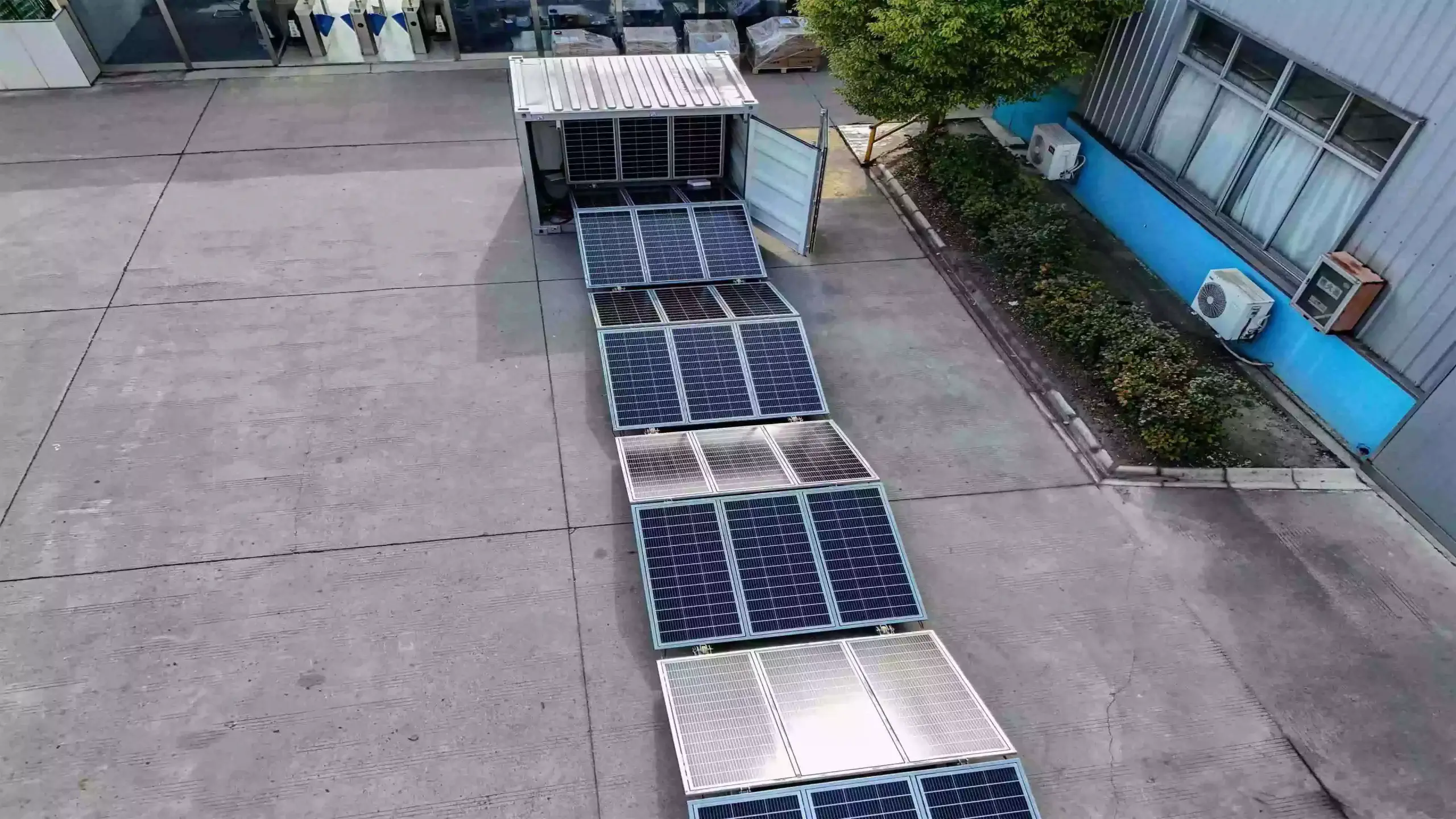 Déploiement container photovoltaïque Flex-Grid