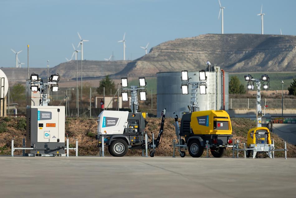 Plusieurs modèles de la gamme Atlas Copco HiLight, dont le MI+6