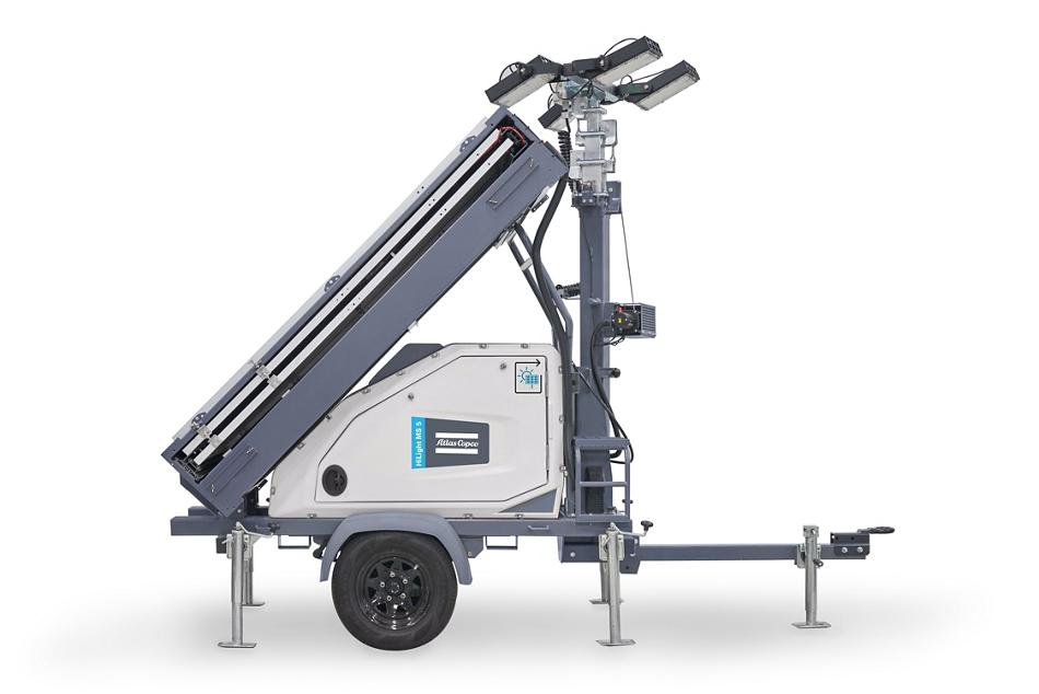 Atlas Copco HiLight MS 5 de profil avec ses quatre projecteurs