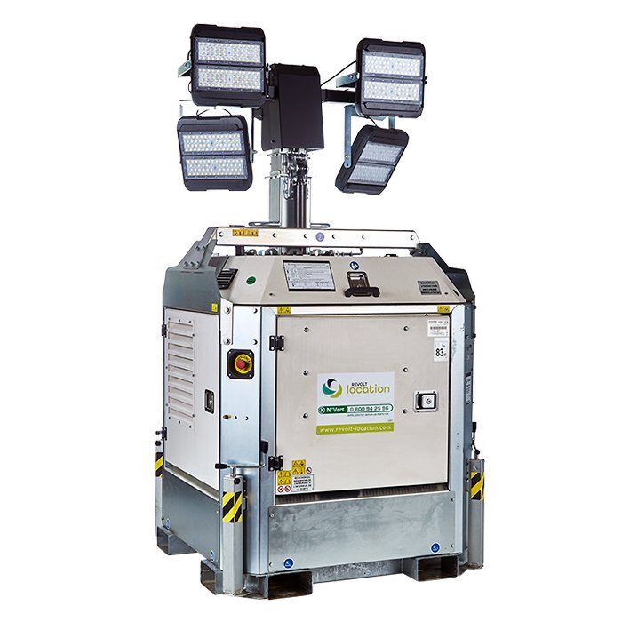 Mât d’éclairage hybride portable