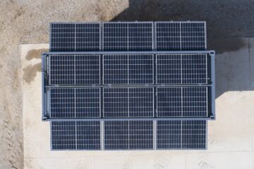 Cadre solaire Frame-Watt 12 déployé, vu du dessus