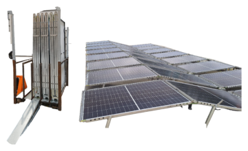 Système solaire Solar-Wings® présenté replié et déployé